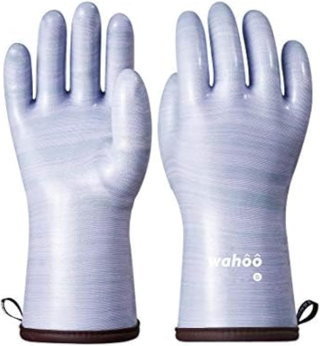 Wahoo Liquid Silicone Smoker Oven Gloves, Food-Contact Grade, Heat Resistant Gloves for Cooking