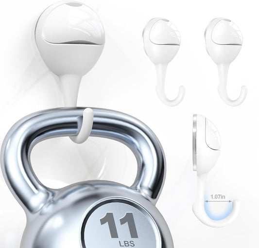 JOTPE 4-Pack Large Suction Cup Hooks for Shower, Removable Shower Hooks for Inside Showers with