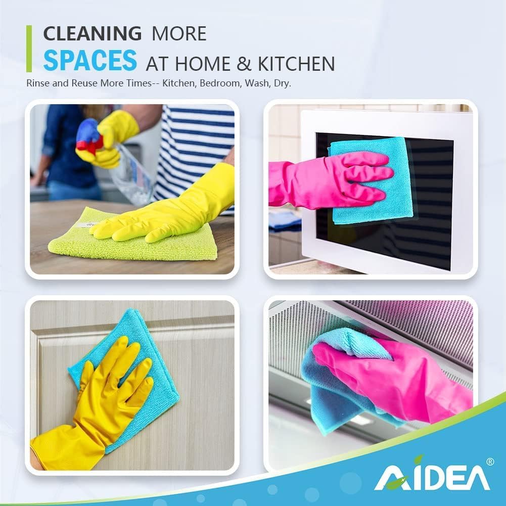 AIDEA Microfiber Cleaning Cloth-150PK, Soft Microfiber Towels for Cars, Absorbent Cleaning Rags