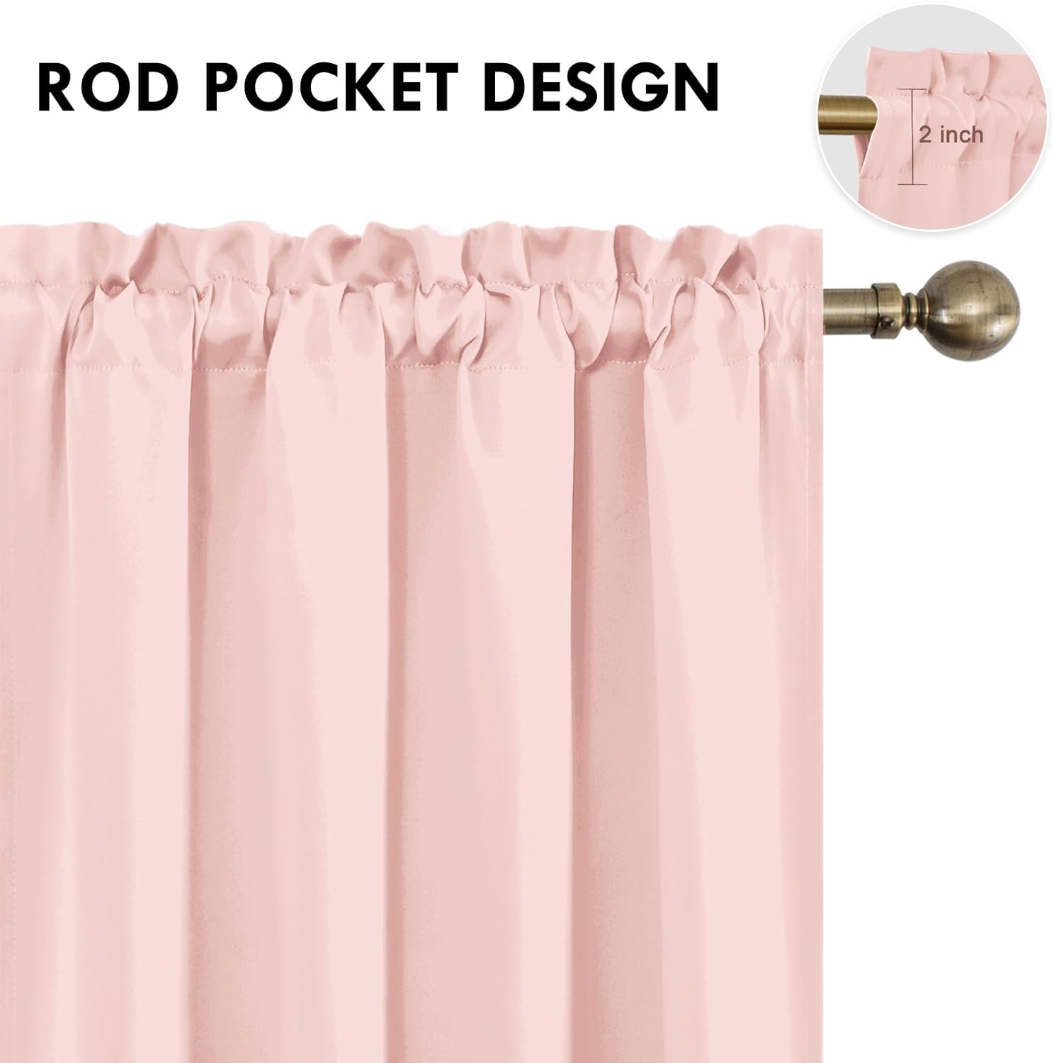 DWCN Blackout Curtains – Thermal Insulated, Energy Saving & Noise Reducing Bedroom and Living Room
