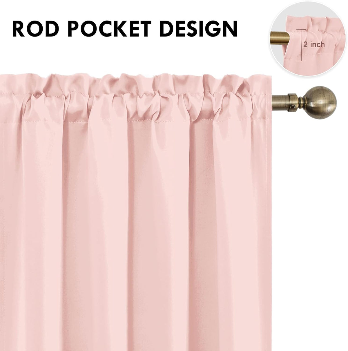 DWCN Blackout Curtains – Thermal Insulated, Energy Saving & Noise Reducing Bedroom and Living Room