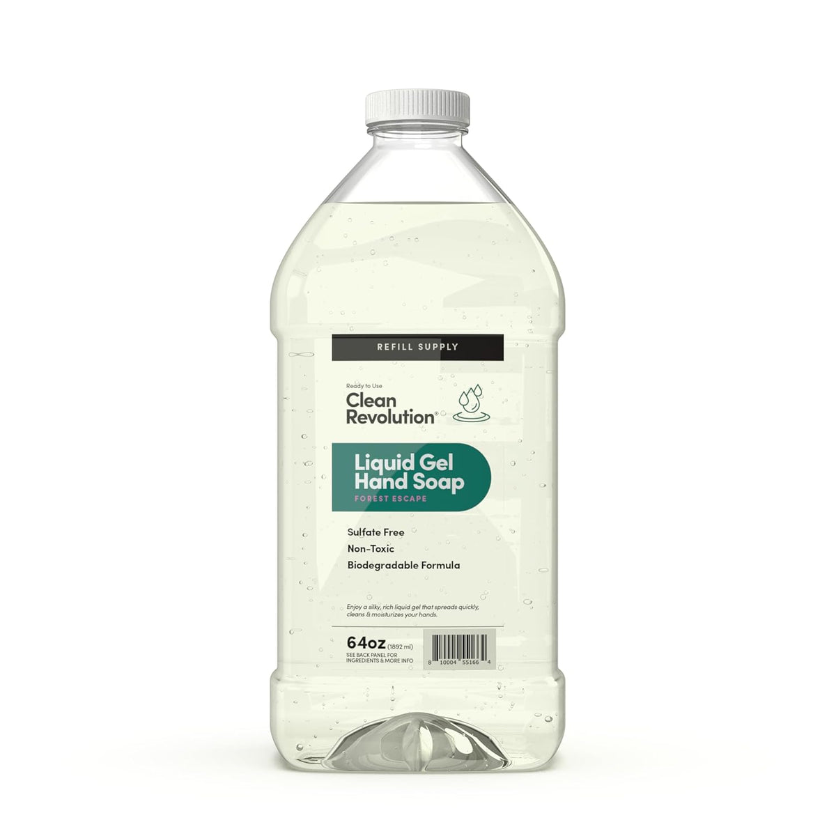 Clean Revolution Liquid Gel Hand Soap, Silky Rich Liquid, Quick Lather, Fast Rinsing, Contains Real