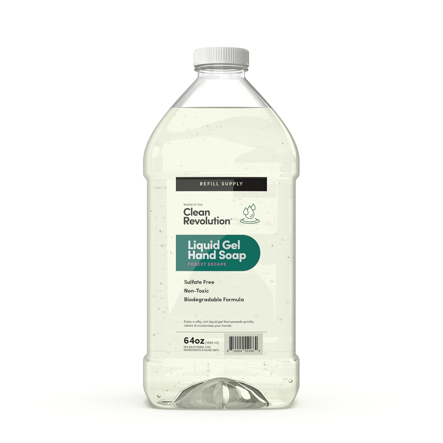 Clean Revolution Liquid Gel Hand Soap, Silky Rich Liquid, Quick Lather, Fast Rinsing, Contains Real