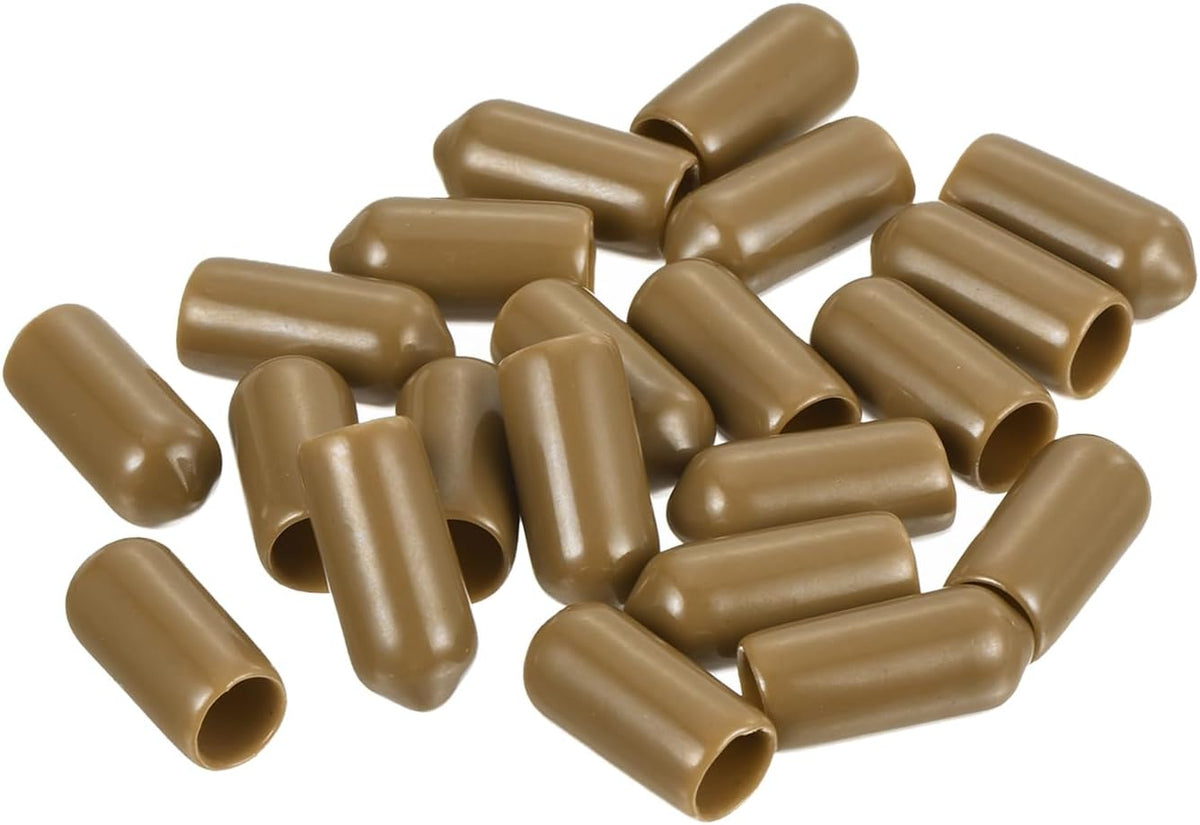 uxcell 20pcs Rubber End Caps 6.5mm(1/4") ID Vinyl PVC Round Tube Bolt Cap Cover Screw Thread