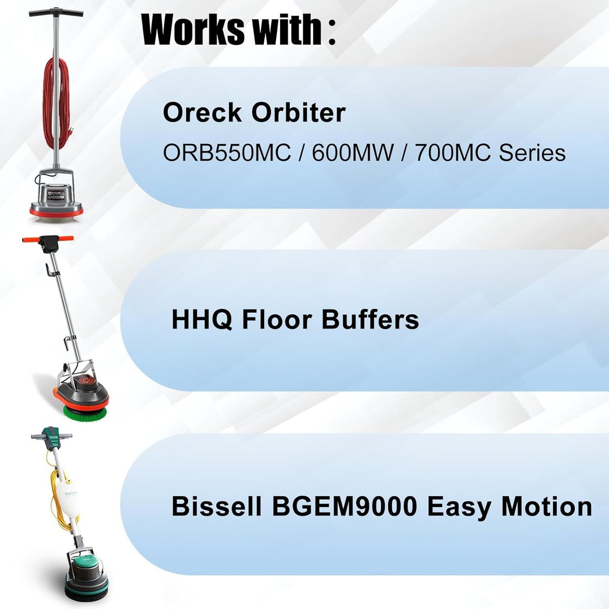 Commercial Scrub Brush for Orbital Floor Scrubber, Compatible with Oreck Orbiter XL ORB550MC