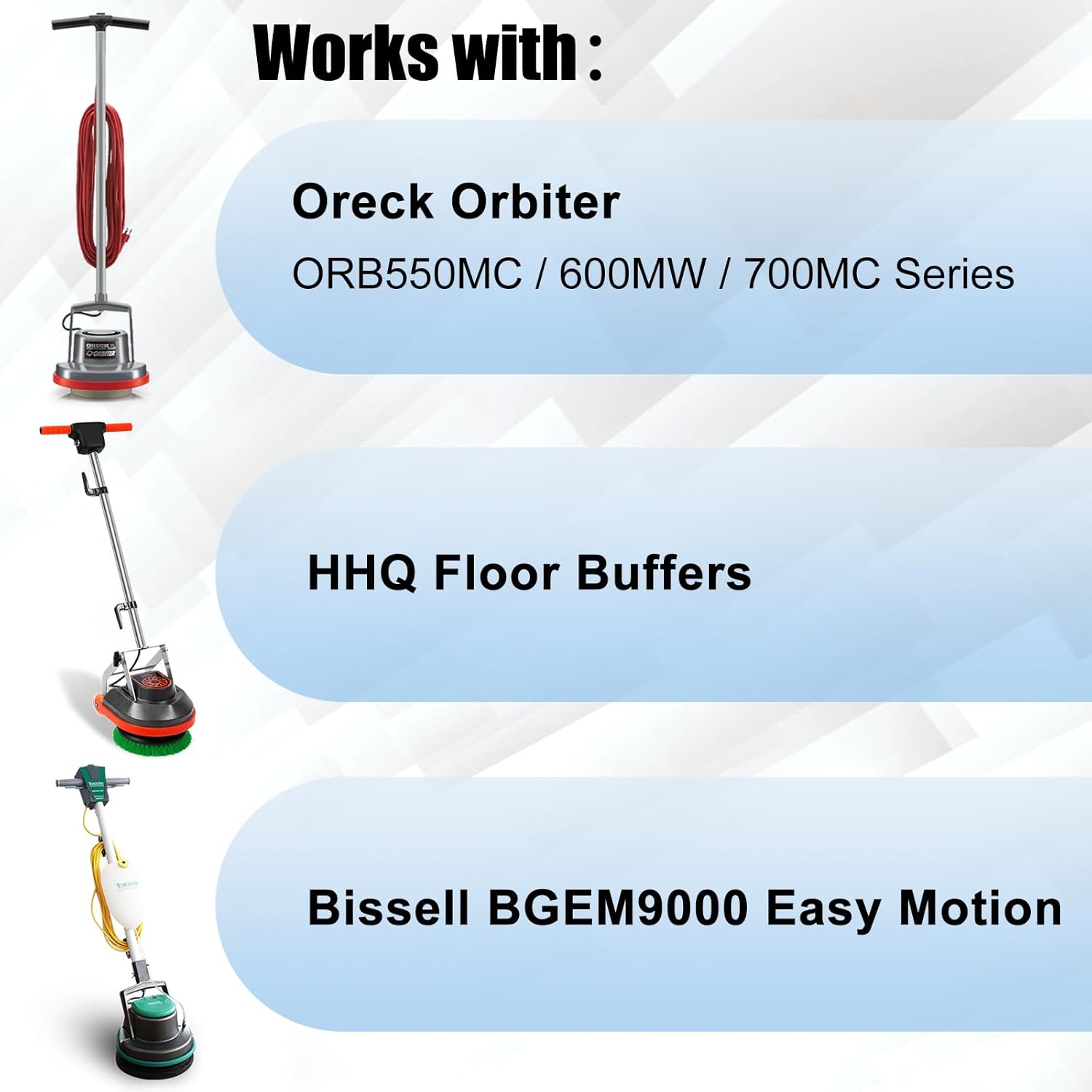 Commercial Scrub Brush for Orbital Floor Scrubber, Compatible with Oreck Orbiter XL ORB550MC