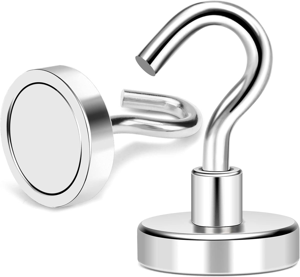MIKEDE Magnetic Hooks, 40Lbs+ Heavy Duty Magnet Hooks for Cruise Cabins, Super Neodymium Hanging