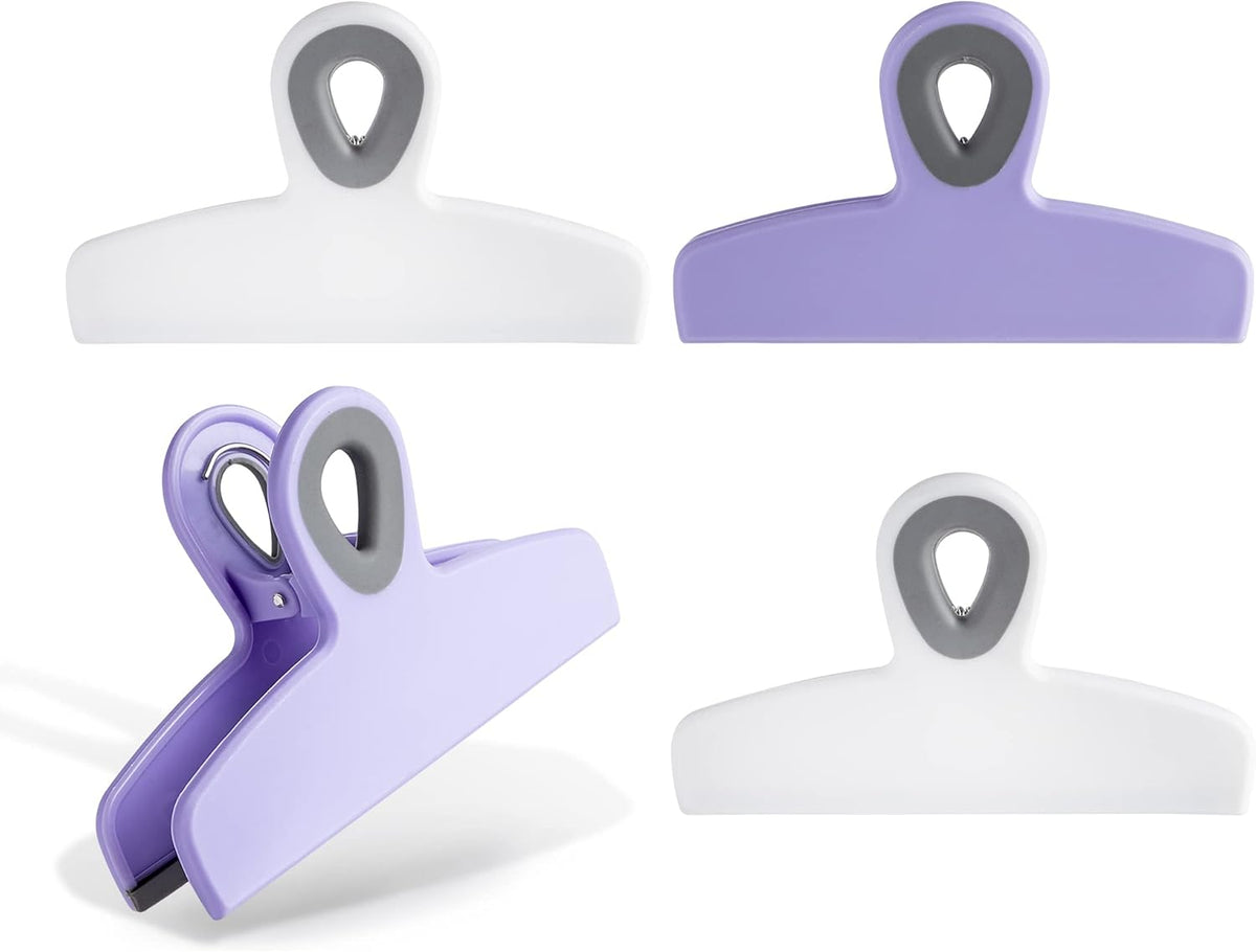 COOK WITH COLOR Bag Clips - Heavy Duty Chip Clip and Refrigerator Magnet Clips for Food Storage