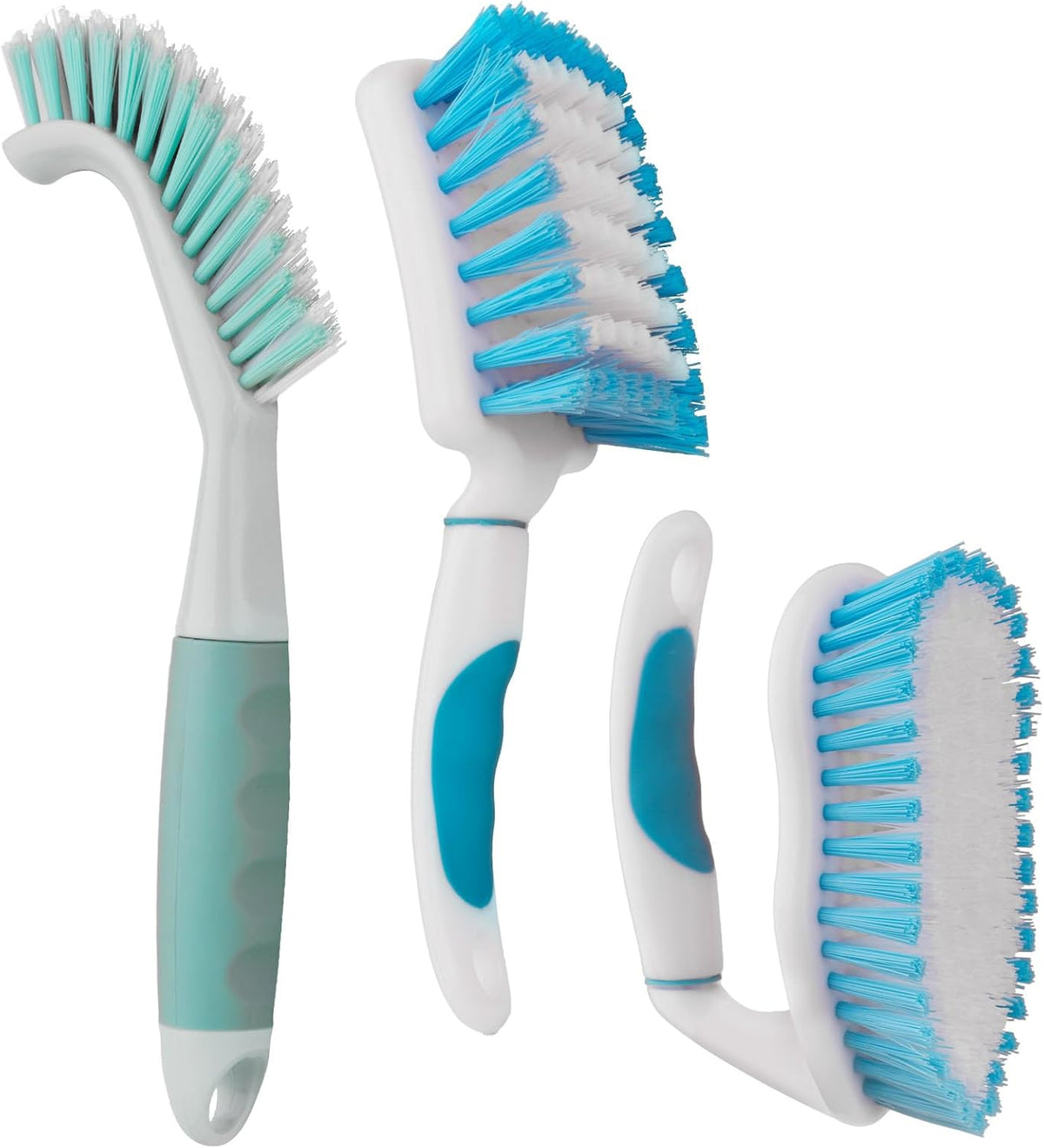 3 Pack Scrub Brush Set, Heavy-Duty Scrub Scrubbing Brushes for Cleaning, Grout Brush with Stiff