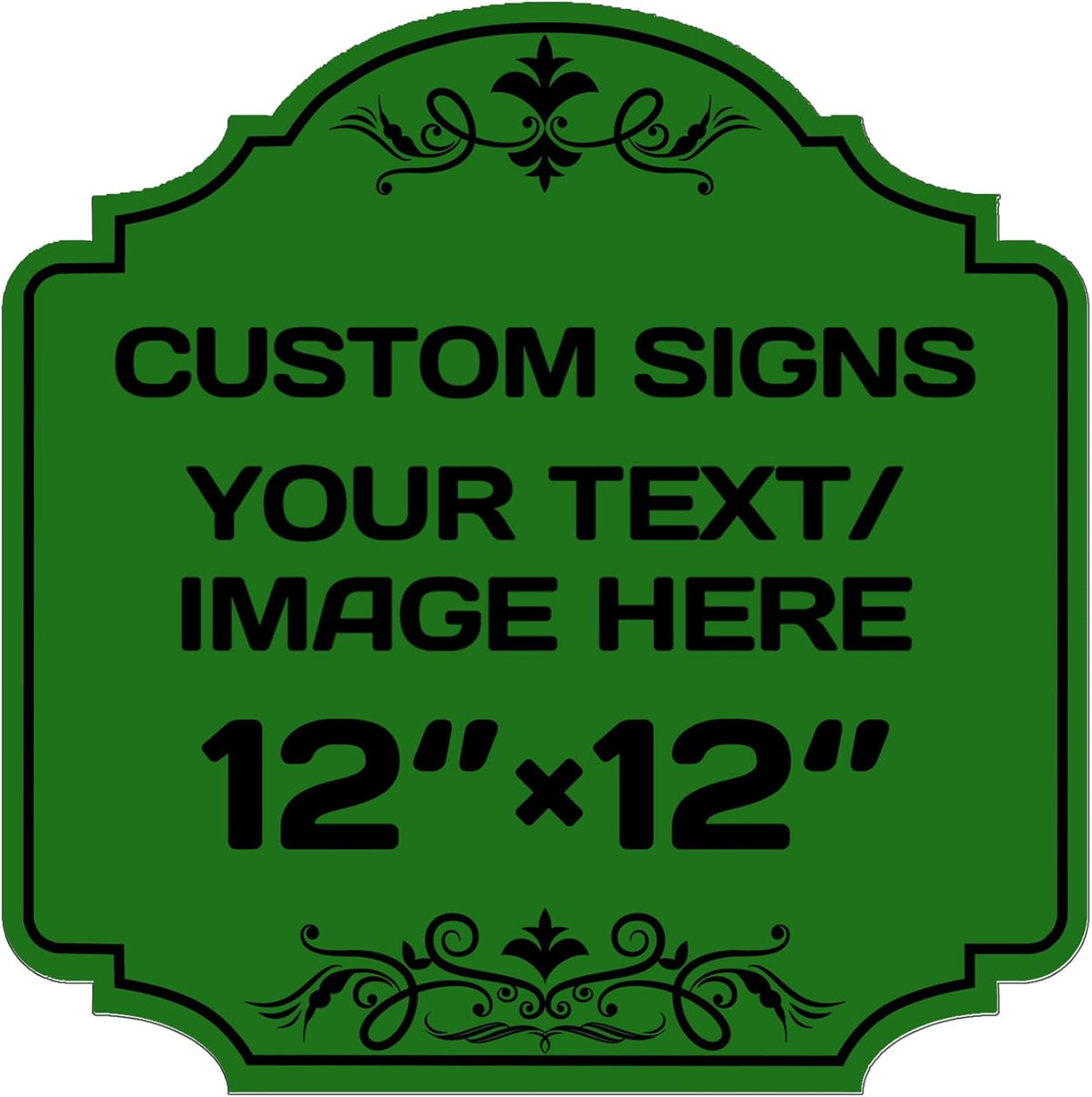 Personalized Aluminum Metal Signs - Weatherproof, Custom Text & Picture, Multiple Sizes, Hazard