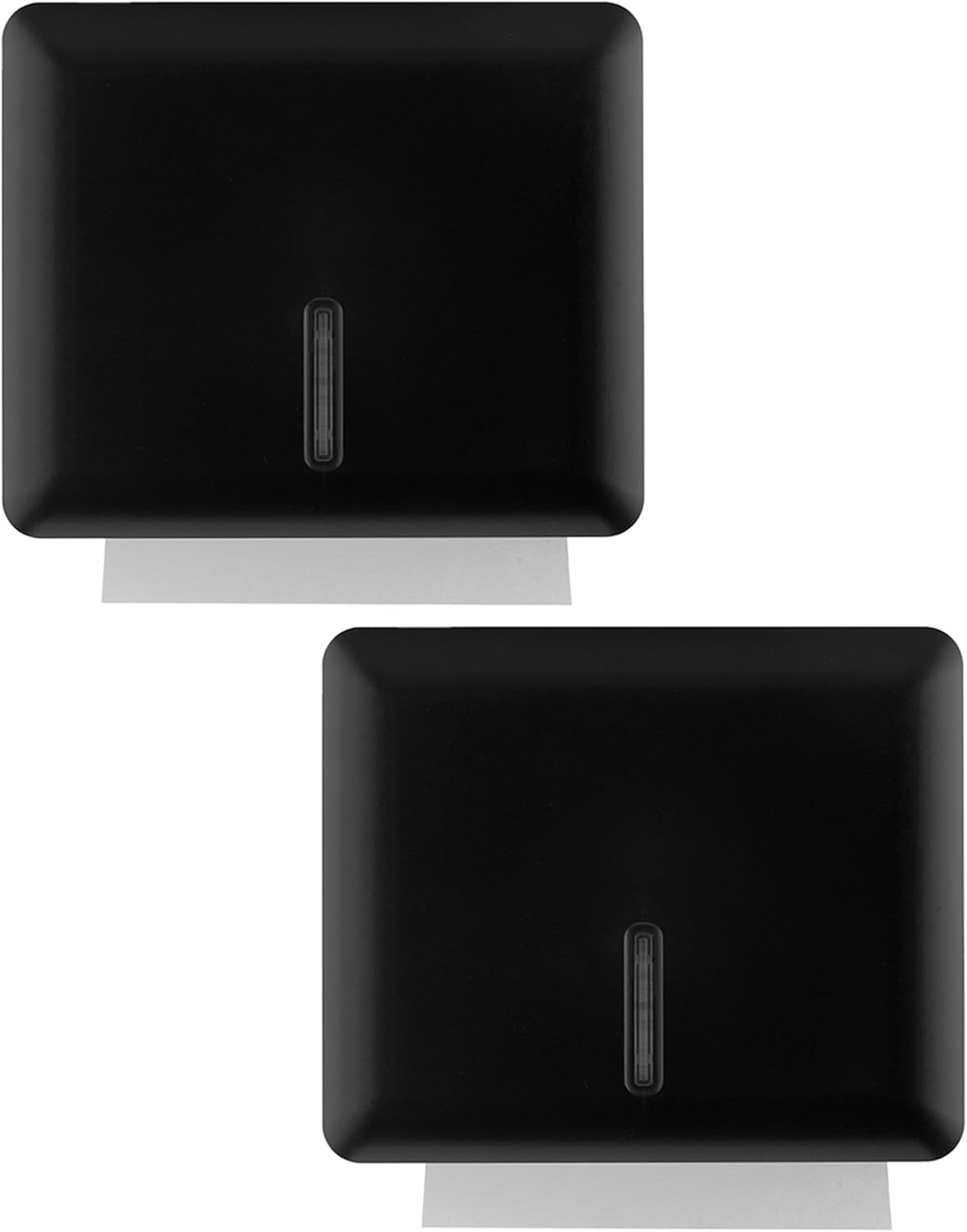 Multifold Paper Towel Dispenser Wall Mount (Black, 2-Pack), Folded Hand Towel Dispenser for