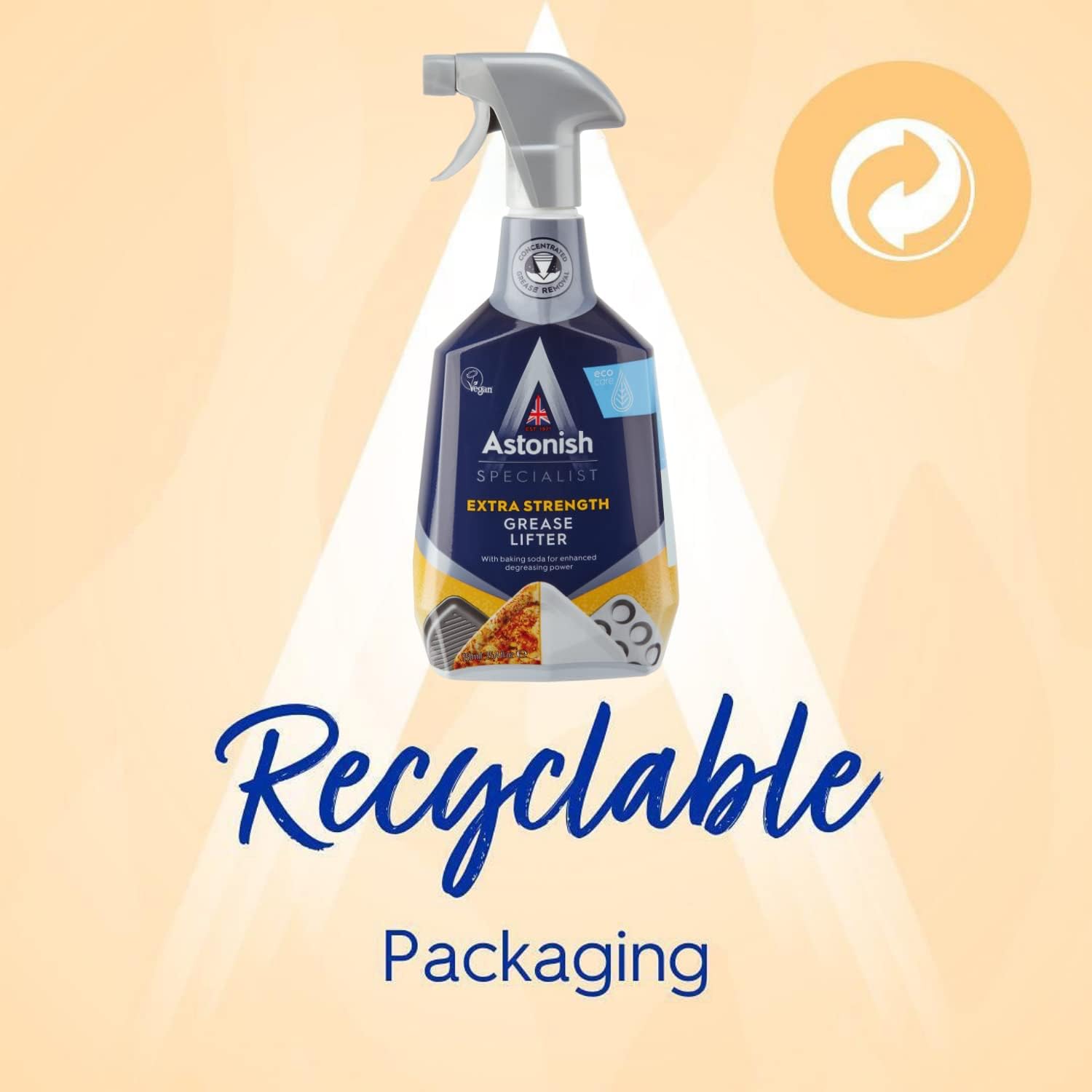 Astonish Specialist Extra Strength Grease Lifter With Baking Soda - No Scrub De-Greaser Formula For