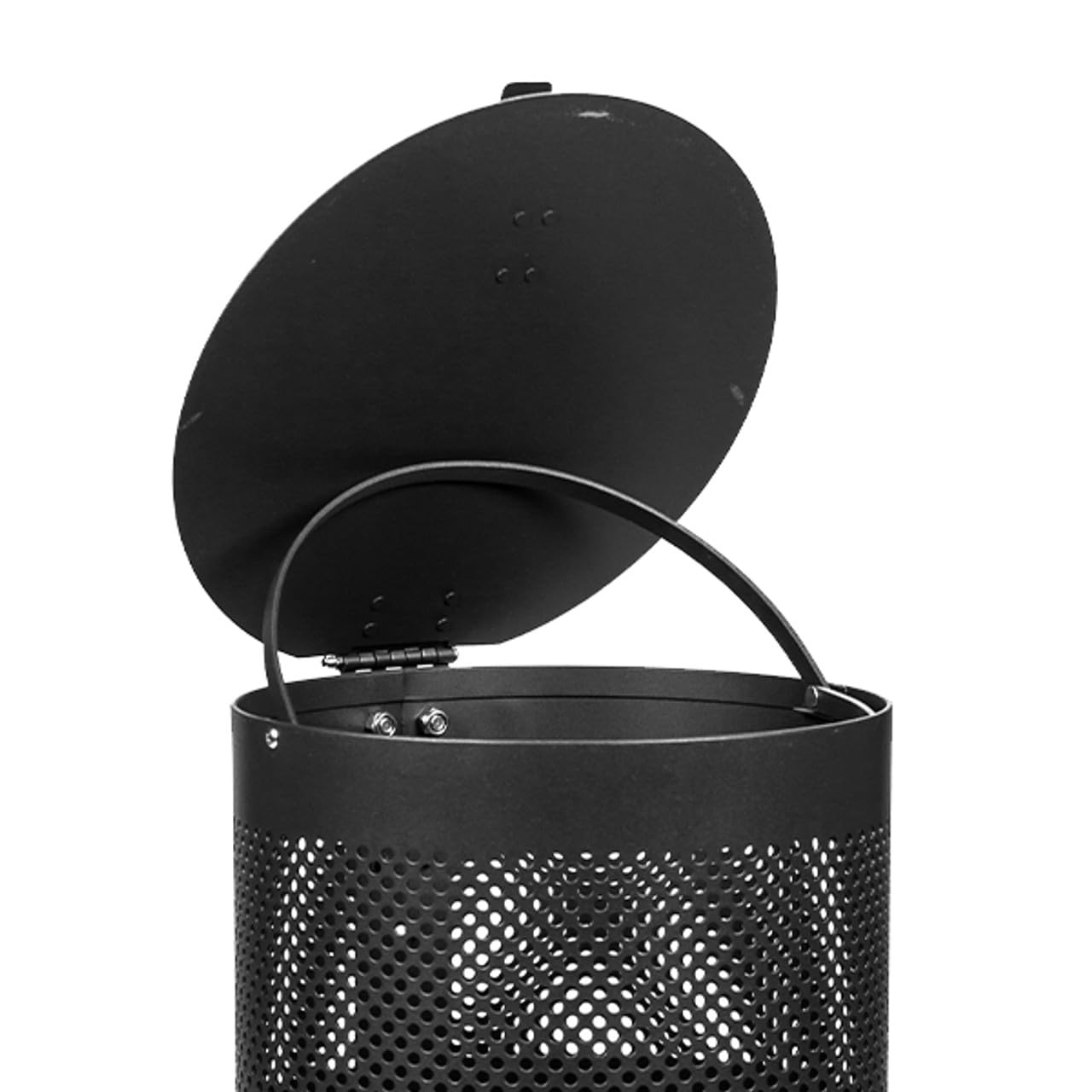 ZERO WASTE USA - Round Outdoor 10 Gallon Capacity Waste Can - 100% Rust-Free, Powder-Coated