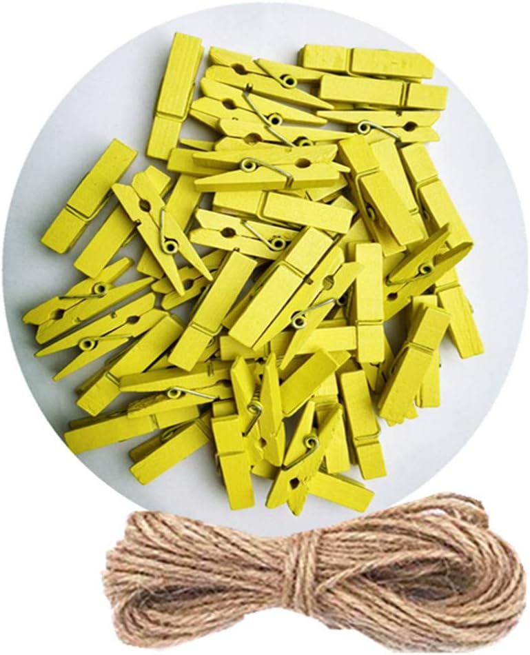 DurReus Sturdy Clothes Pegs Clamps DIY Craft Mini Colored Wood Clothespins Clip Holiday Christmas