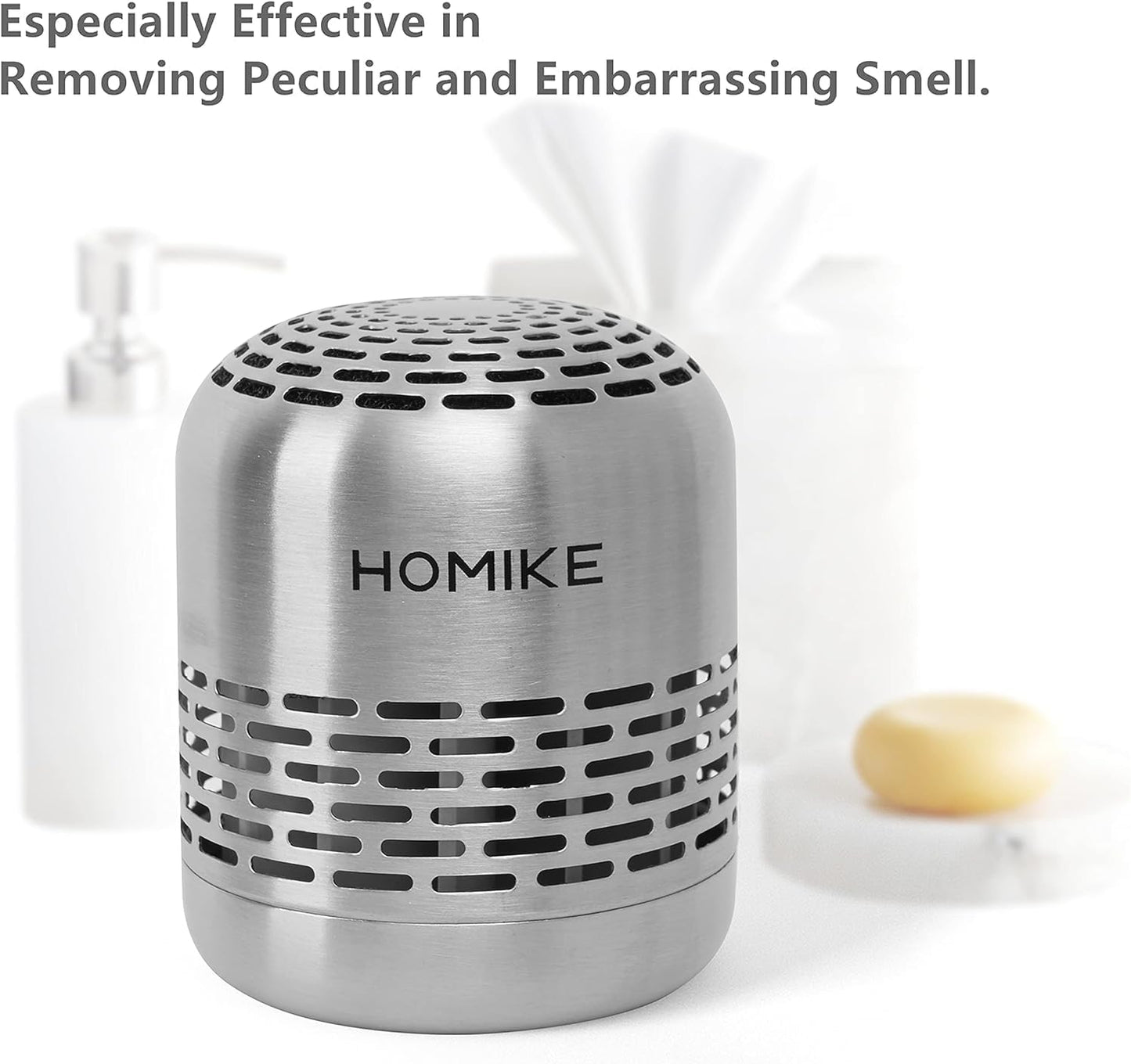 HOMIKE Refrigerator Deodorizer, Odor Eliminator,Last up to 10 Years for Car,Closet,Shoes