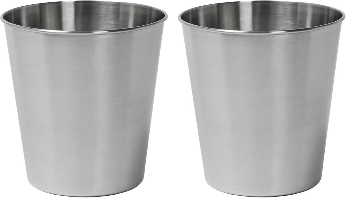 happimess HPM1113C-SET2 Nolan Modern Classic Smooth Steel 2 Gal Waste Bin for Kitchen, Office