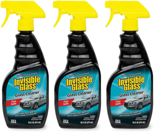 Invisible Glass 92163-3PK Premium Glass and Window Cleaner for Auto and Home Cleans Glass, Windows