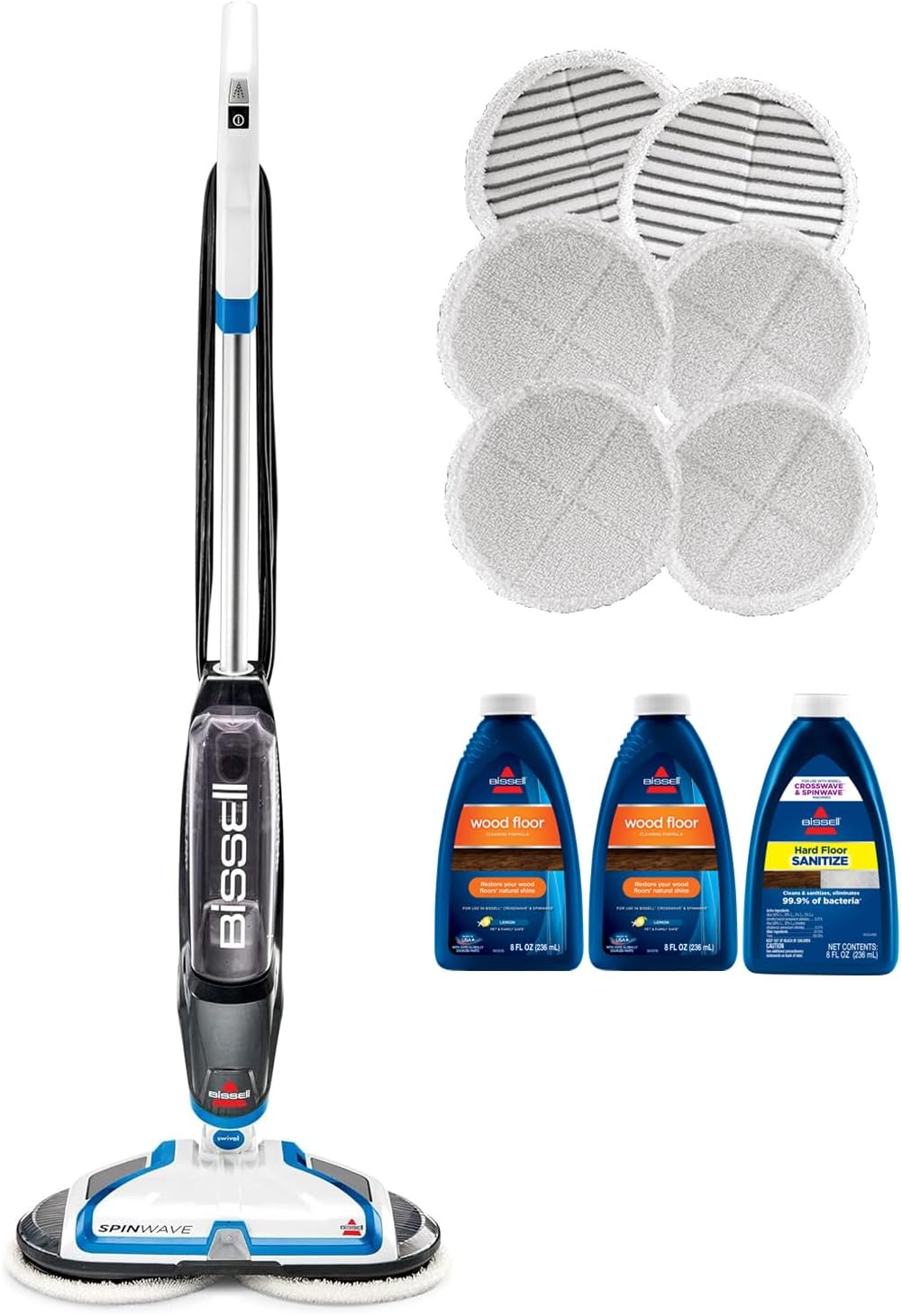 Bissell® SpinWave Hard Floor Expert Corded Spin Mop Cleaner with Washable mop Pads for Sealed Hard