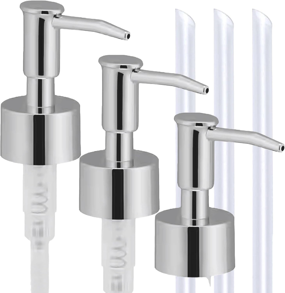 Soap Dispenser Pump Head Replacement 3 Pack, 28/400 Threads Standard Size, for Bathroom and Kitchen