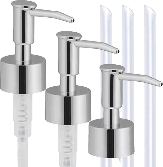 Soap Dispenser Pump Head Replacement 3 Pack, 28/400 Threads Standard Size, for Bathroom and Kitchen