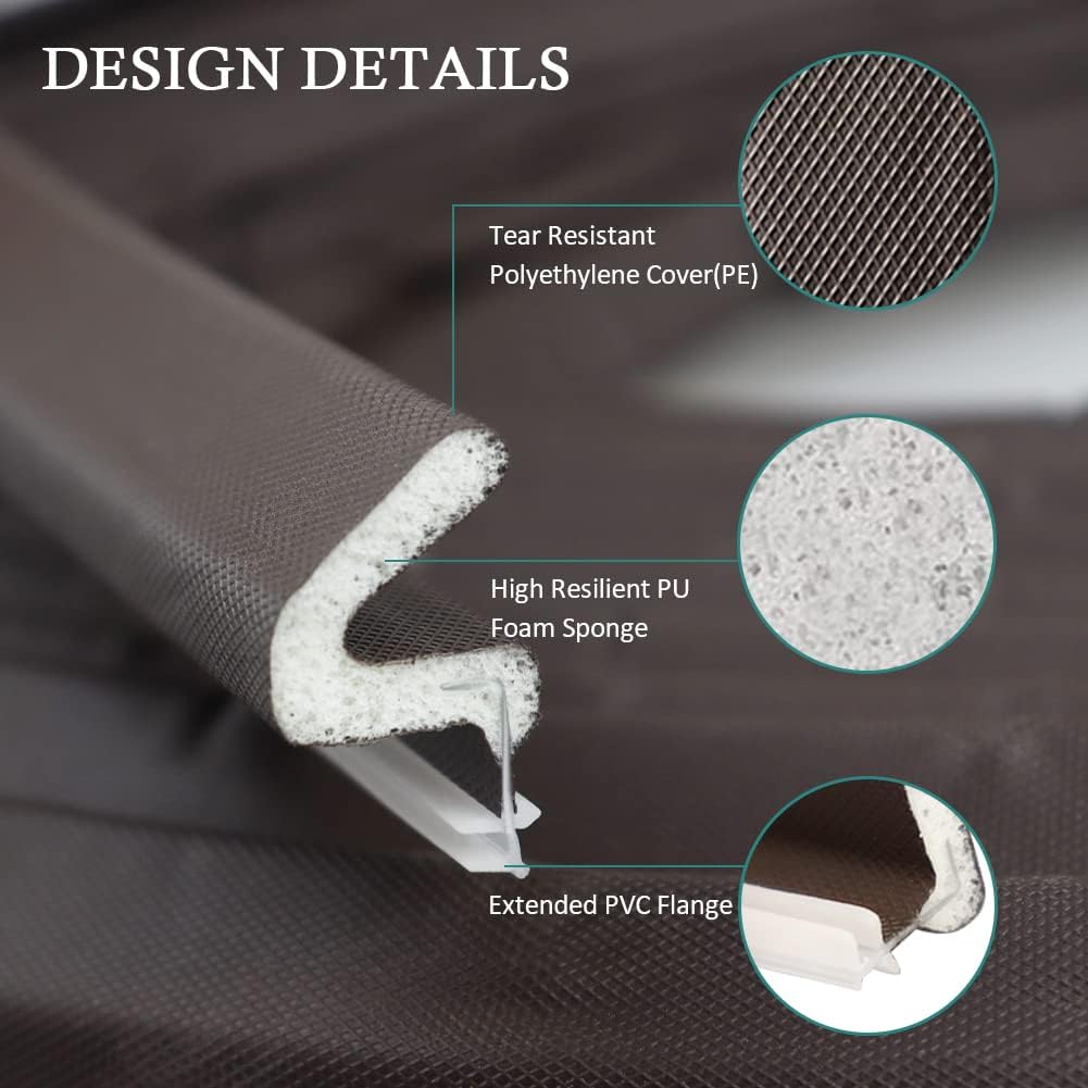 Kerf Weather Stripping Door Seal Strip 26 Ft Q Foam Door Weatherstrip Seal with Slot Card Slot