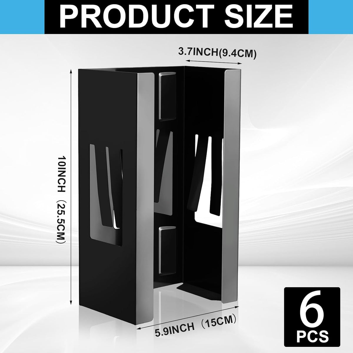 Lounsweer 6 Pcs Magnetic Glove Dispenser Holds Boxes of Towels Paper Tissue Glove Box Holder Wall