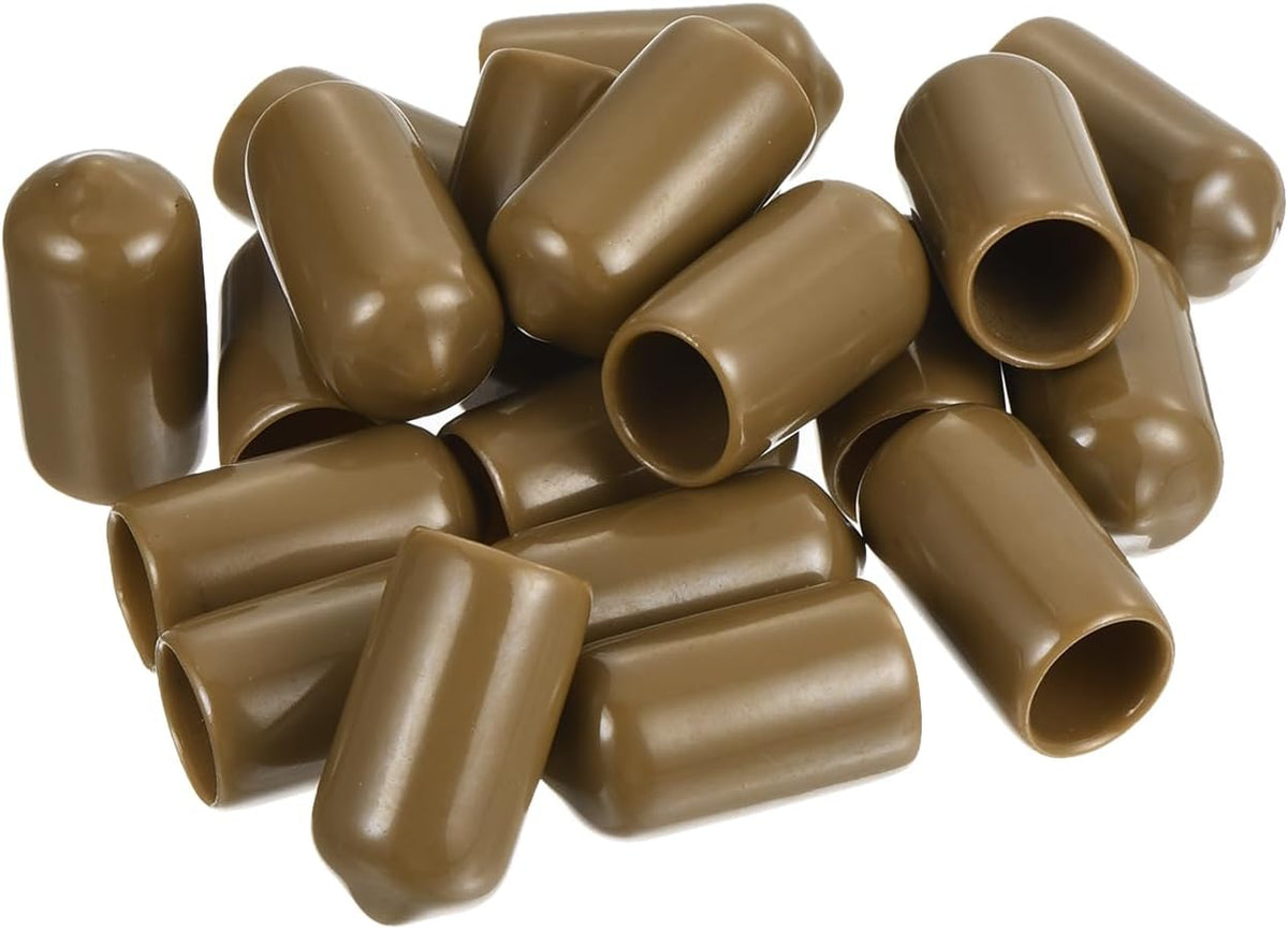 uxcell 20pcs Rubber End Caps 10mm(3/8") ID Vinyl PVC Round Tube Bolt Cap Cover Screw Thread