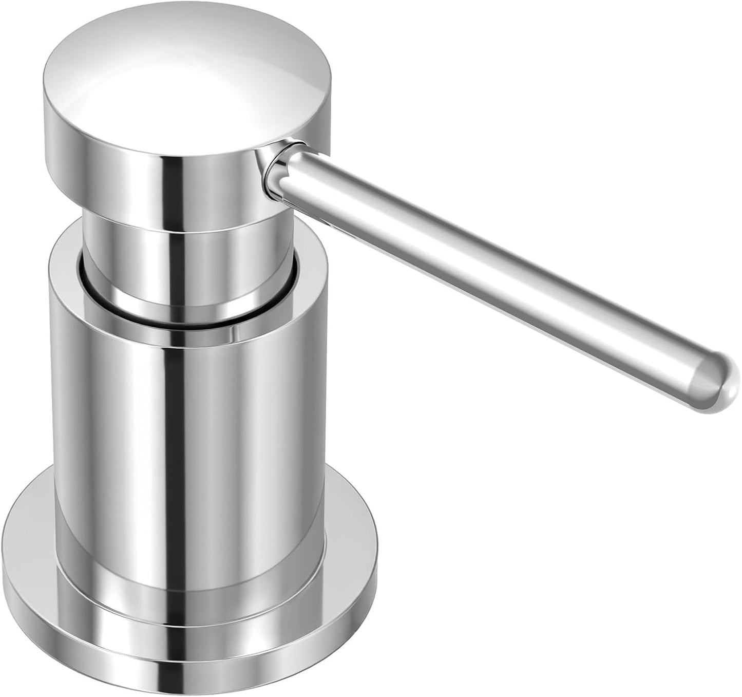 Lava Odoro Chrome Soap Dispenser for Kitchen Sink, Modern Brass Built in Countertop Pump Dispenser