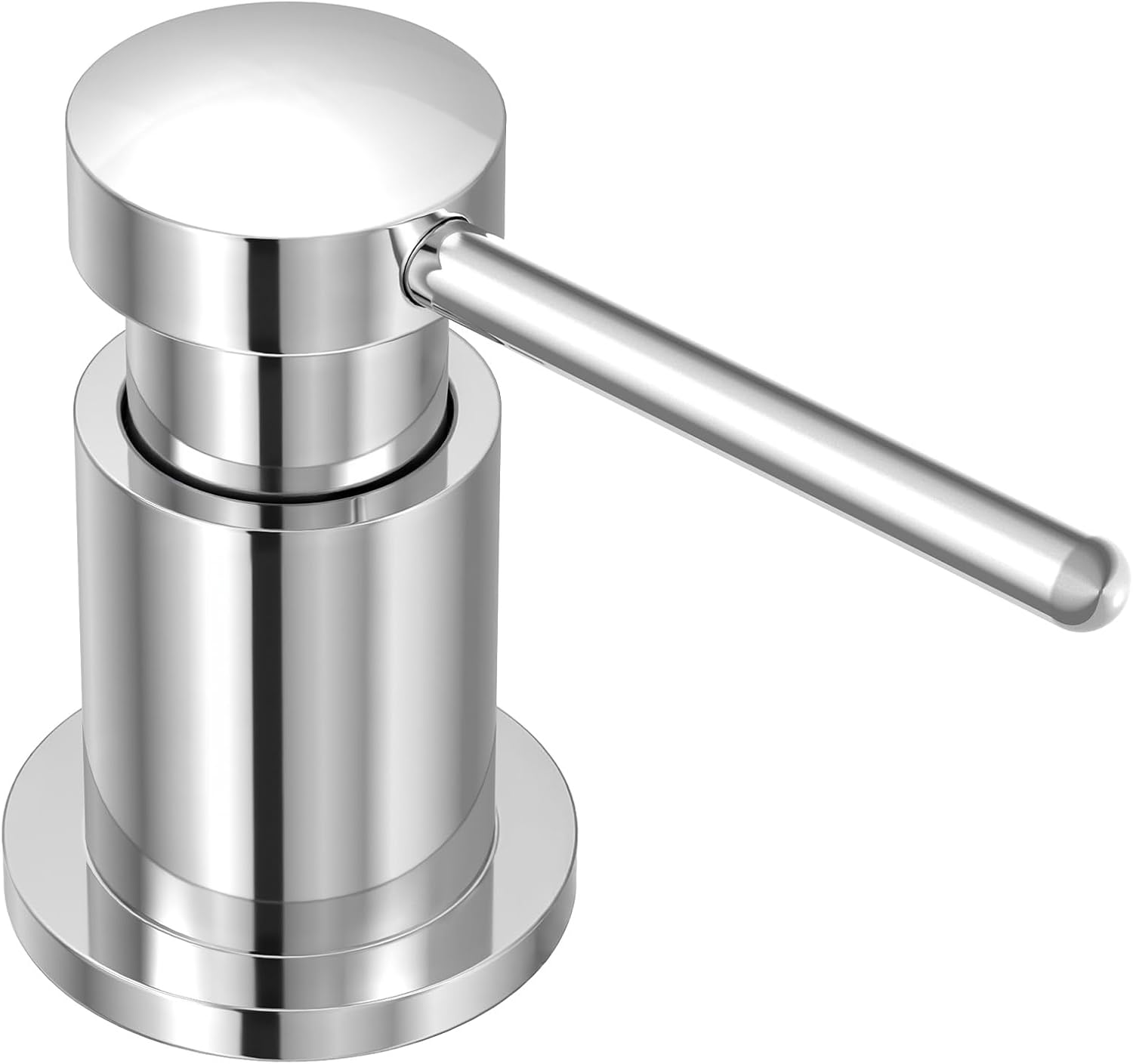 Lava Odoro Chrome Soap Dispenser for Kitchen Sink, Modern Brass Built in Countertop Pump Dispenser