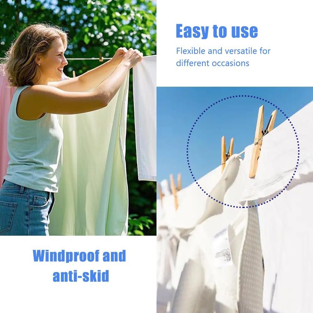 Retractable Clothesline Used to Outdoor，39 feet(12 Meters) PVC Line Retracting，Including 12 pcs