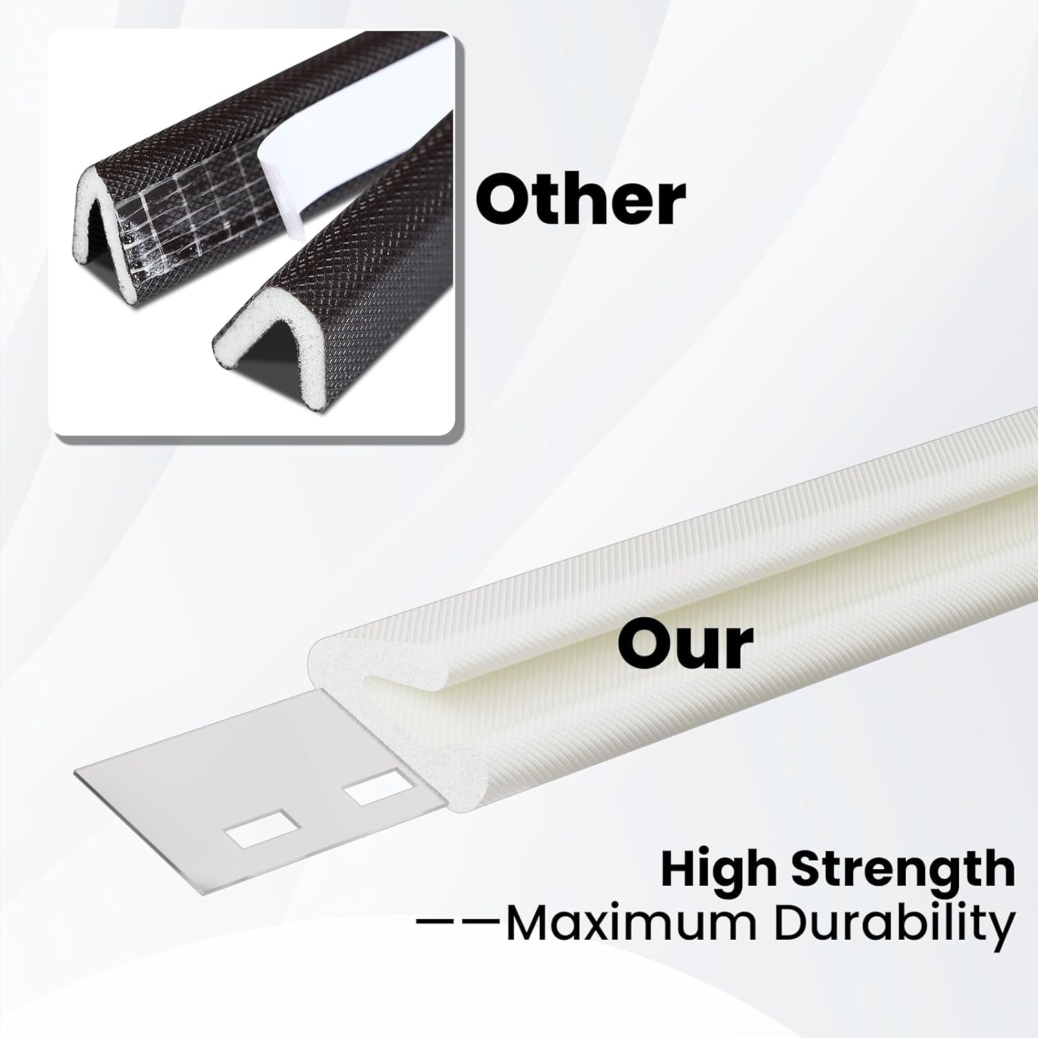 V Shape Foam Weather Stripping Door Frame Seal Strip 19.7FT Black, Draft Stopper, Insulation