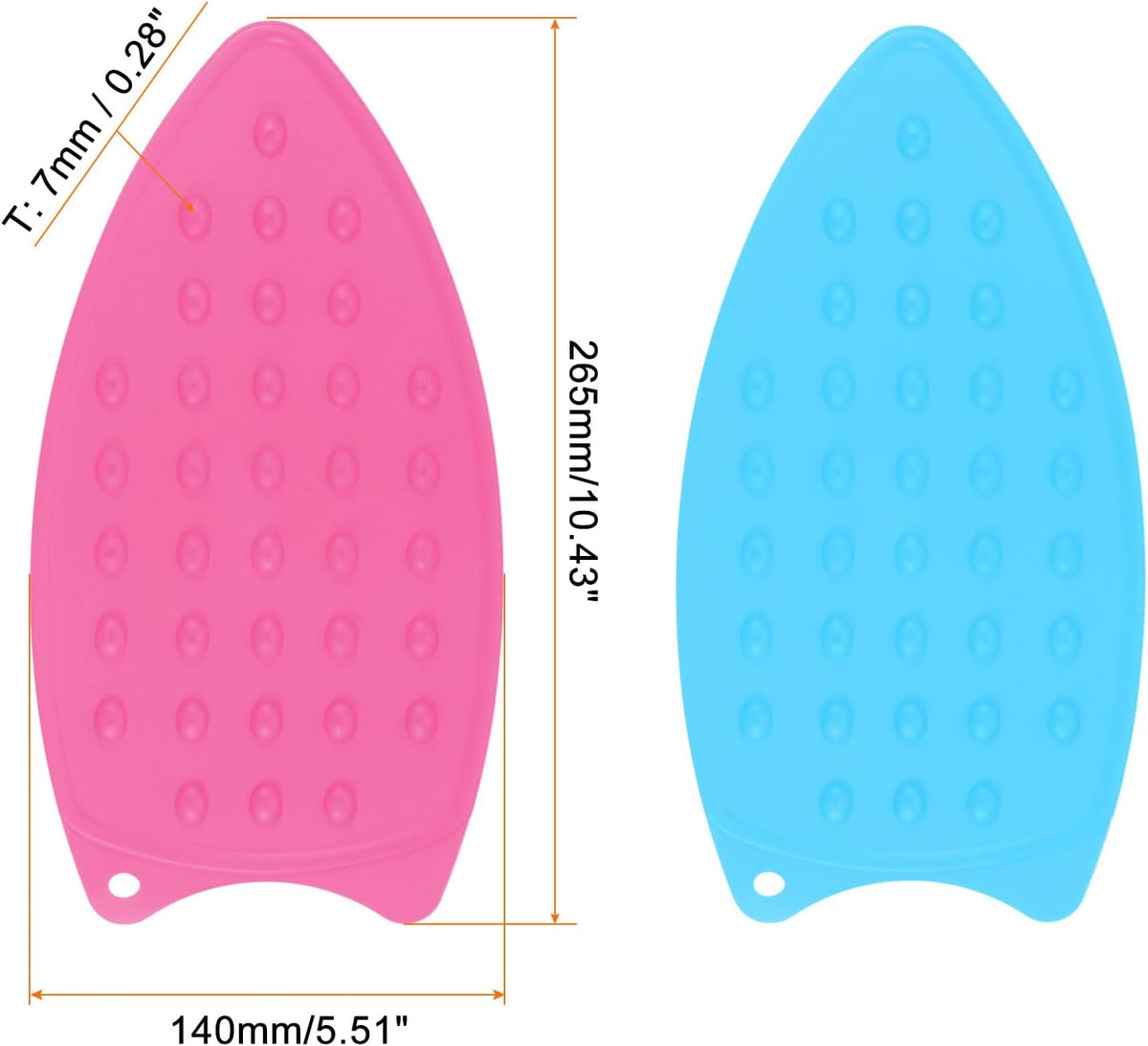 HARFINGTON 2pcs Silicone Iron Rest Pad, Multipurpose Iron Hot Resistant Mat Iron Rest Plate for