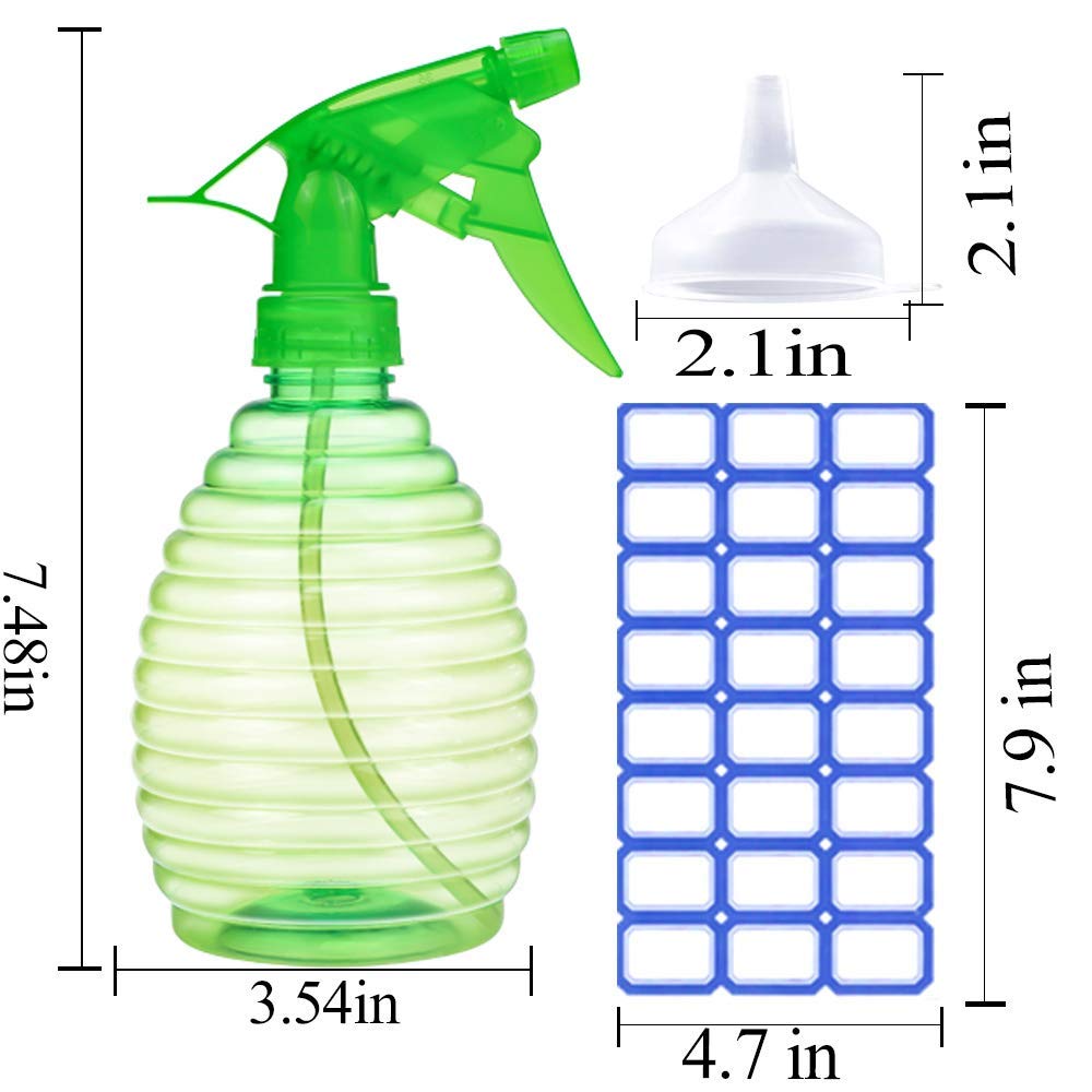 FANSTINOW Spray Bottles, 3 Pack, 16 oz, Bright Colors – view 3