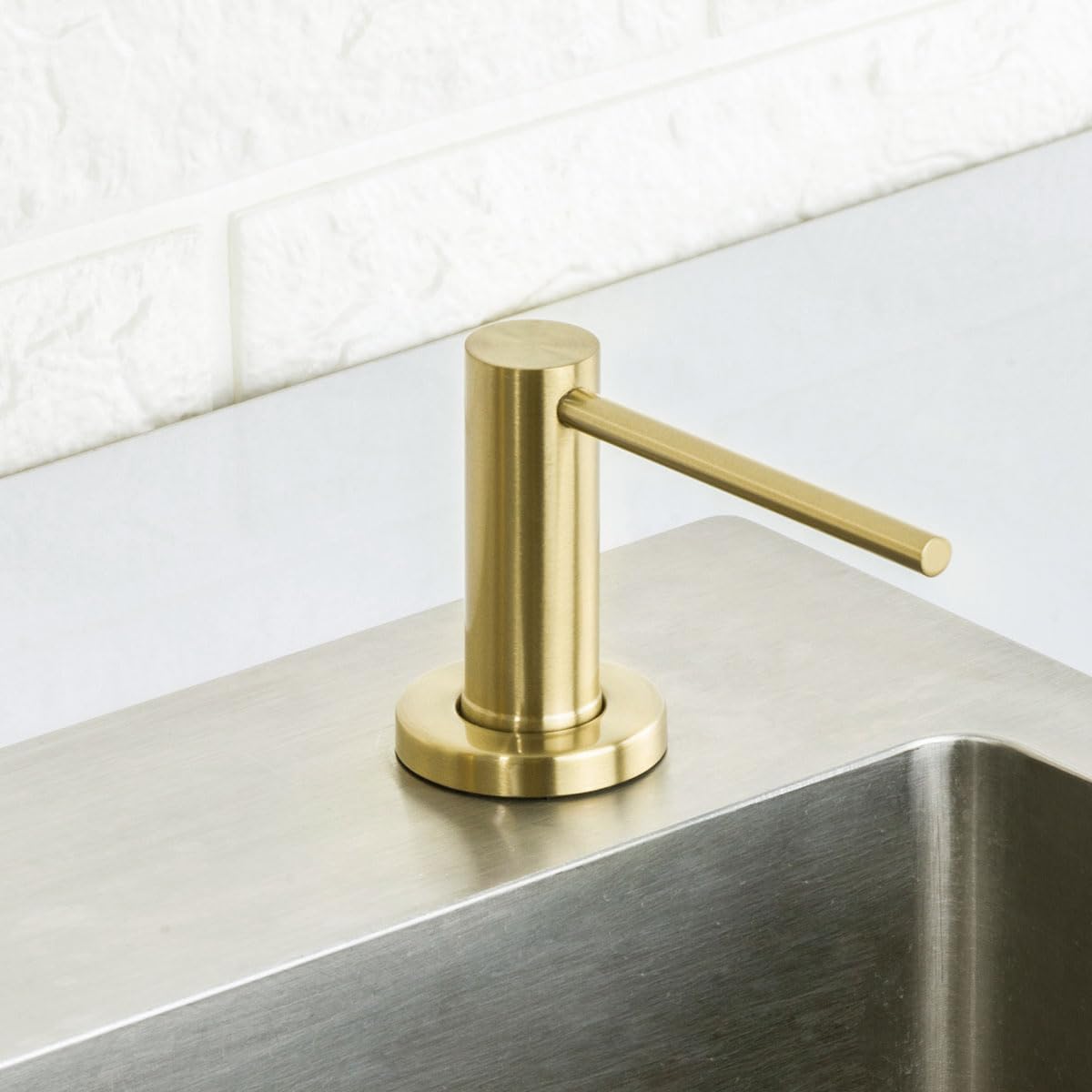 Kitchen Sink Soap Dispenser Champagne Gold Stainless Steel GAPPO Countertop Pump Hand Lotion Built