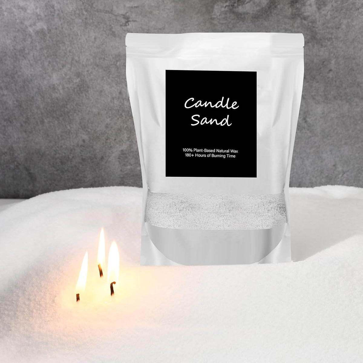 MTLEE Candle Sand 3.3 lb DIY Pearled Candle Making Kit Included 20 Pcs Wicks and Refillable Beaded