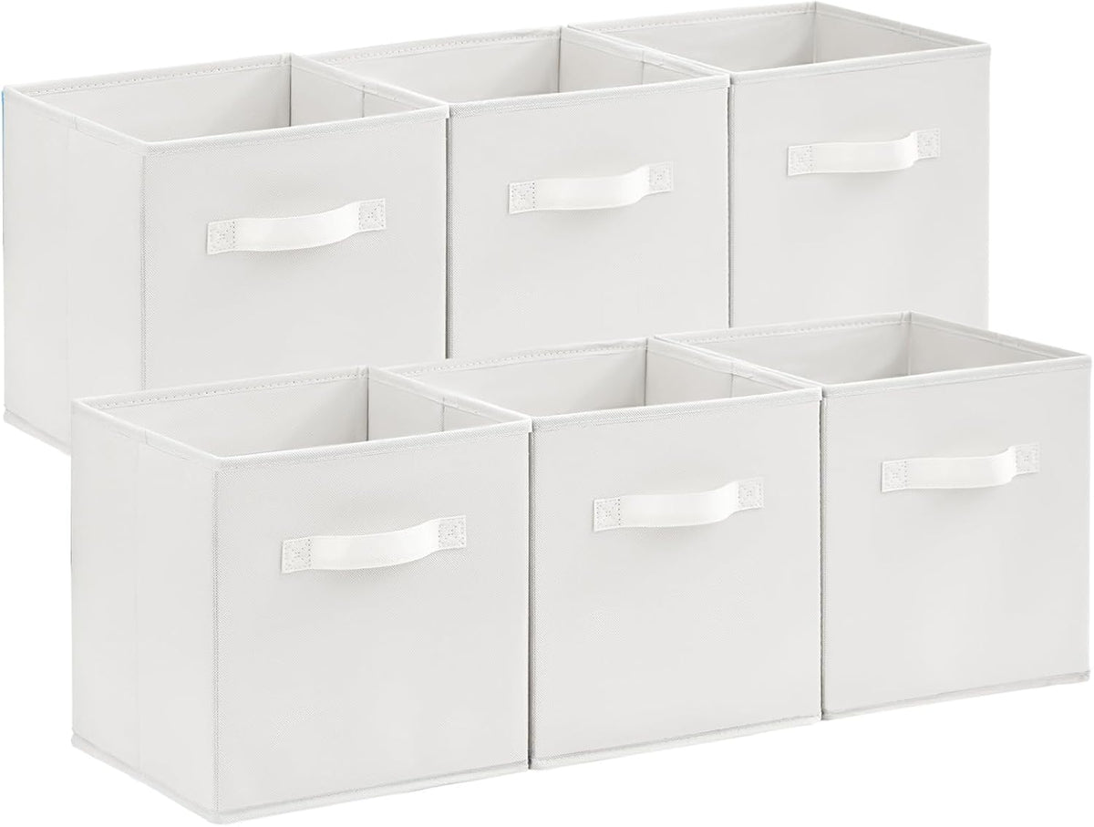 Lifewit Collapsible Fabric Storage Cubes Bins Set 11 Inch, Foldable Cubby Organizers Boxes, 6 Pack