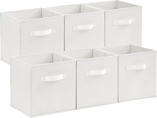 Lifewit Collapsible Fabric Storage Cubes Bins Set 11 Inch, Foldable Cubby Organizers Boxes, 6 Pack