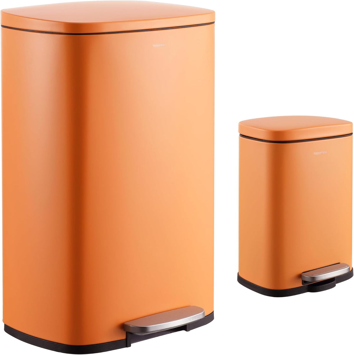 happimess HPM1006K Connor Rectangular 13.2-Gallon Trash Can with Soft-Close Lid and Free Mini Trash