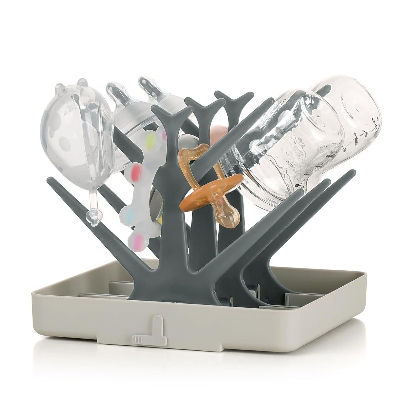 haakaa Baby Bottle Drying Rack, Space Saving Bottle Drying Tree for Bottles/Pump Parts/Pacifiers