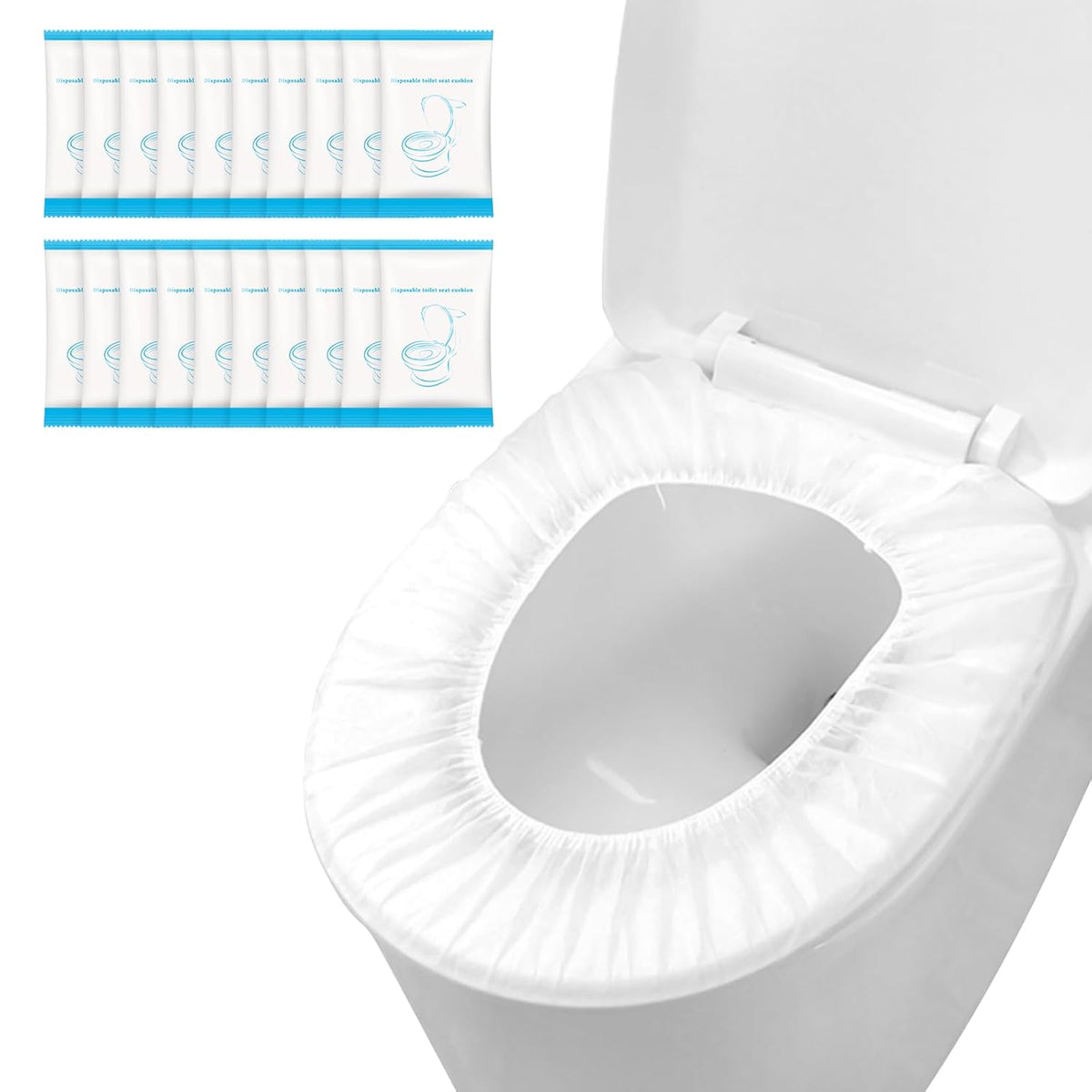 100 Pack Disposable Toilet Seat Cover Waterproof Non-Woven Fabric, Disposable Toilet Seat Covers