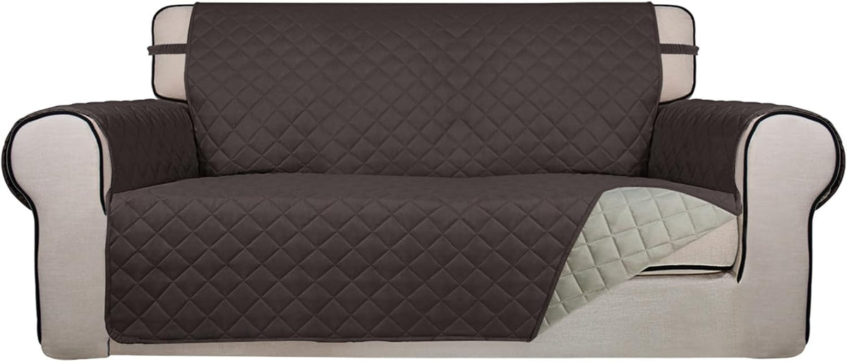 PureFit Reversible Quilted Sofa Cover, Water Resistant Slipcover Furniture Protector, Washable