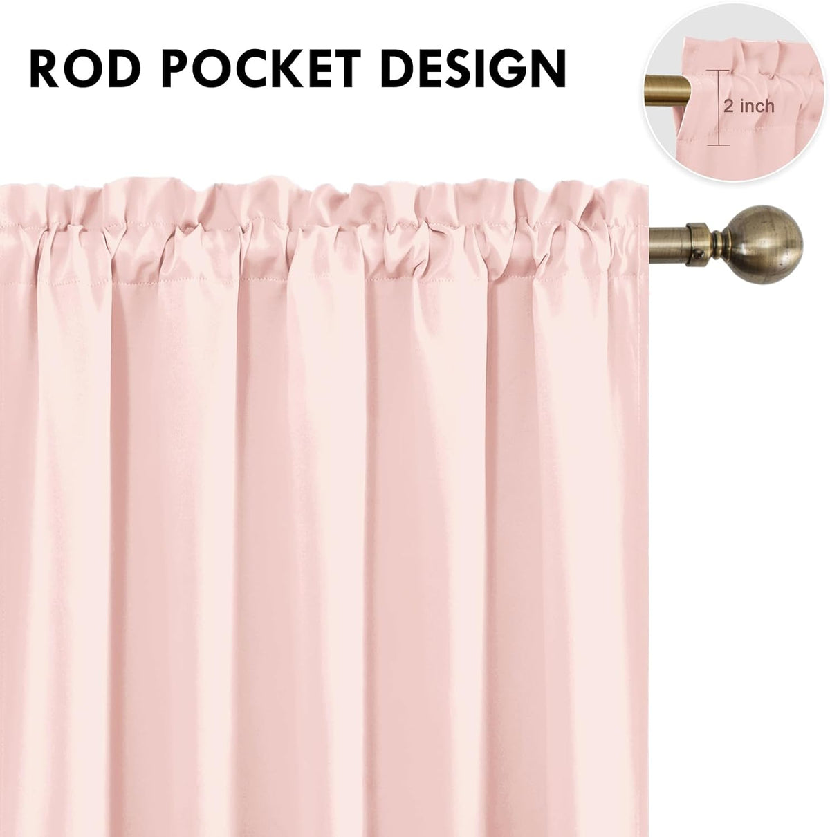 DWCN Blackout Curtains for Living Room Thermal Insulated, Energy Saving & Noise Reducing Bedroom