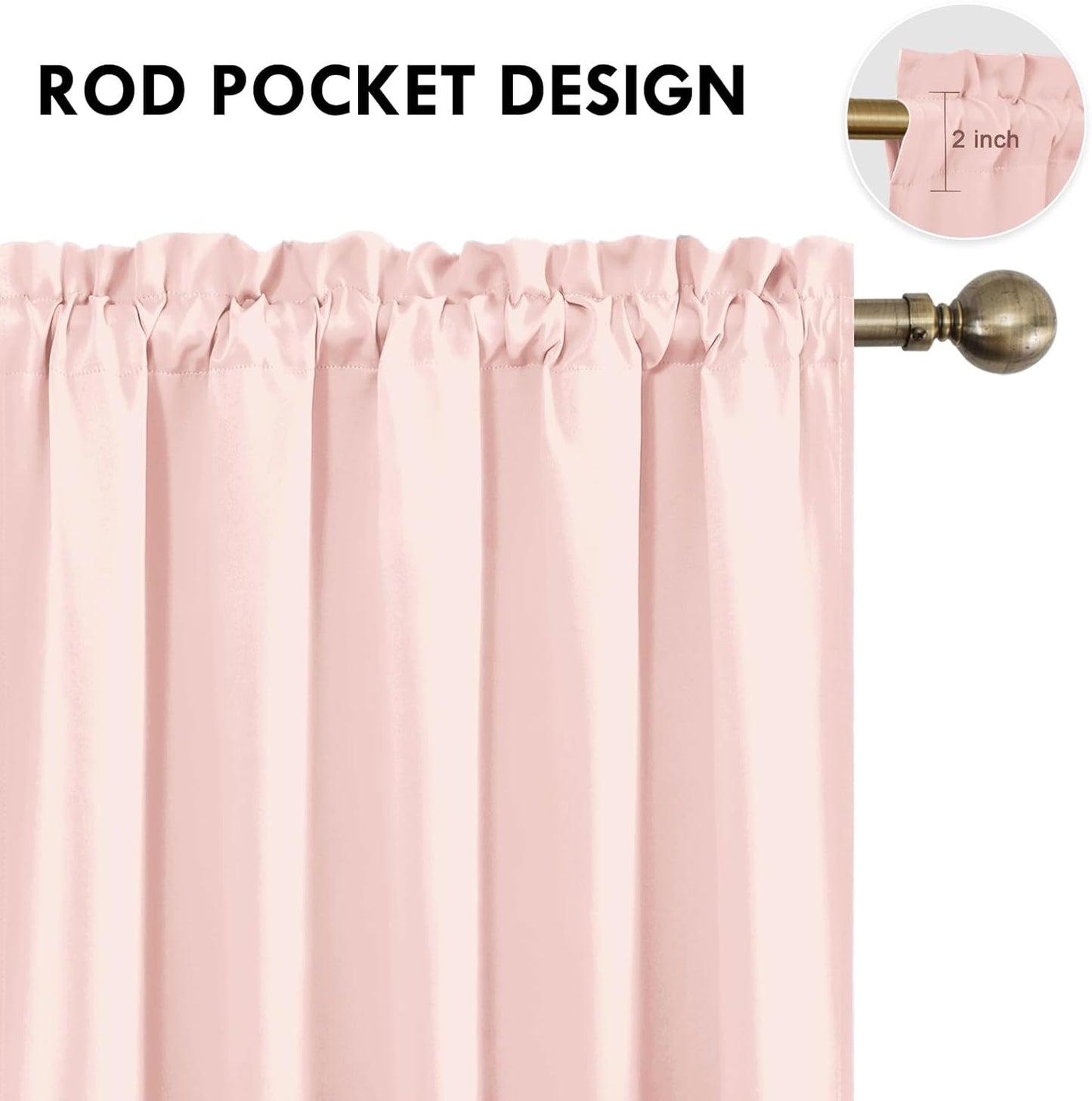 DWCN Blackout Curtains for Living Room Thermal Insulated, Energy Saving & Noise Reducing Bedroom