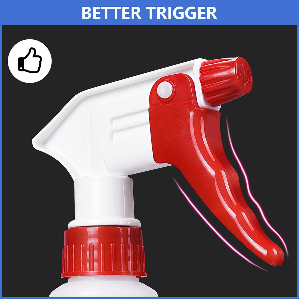 6 Pack Universal Spray Bottle Replacement Nozzle, Mist & Stream Trigger Sprayer for 16oz 24oz 32oz