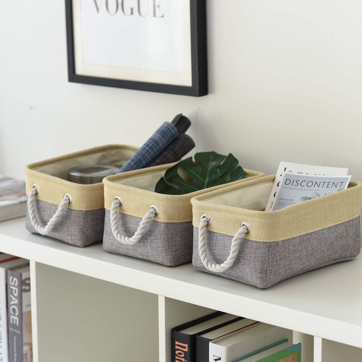 TheWarmHome Storage Baskets for Organizing - 11.8x7.8x5.2 inch Small 6 Pack Storage Bins for