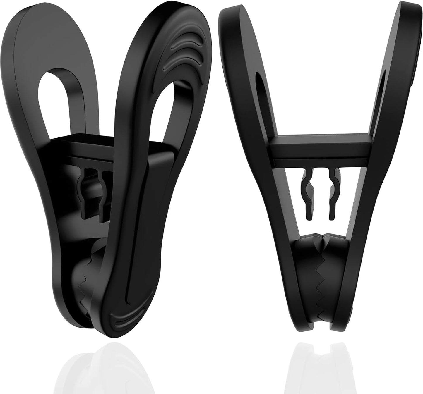 Black Hanger Clips 60 PCS, Multi-Purpose Plastic Clips Perfect for Plastic Hangers Velvet Hanger
