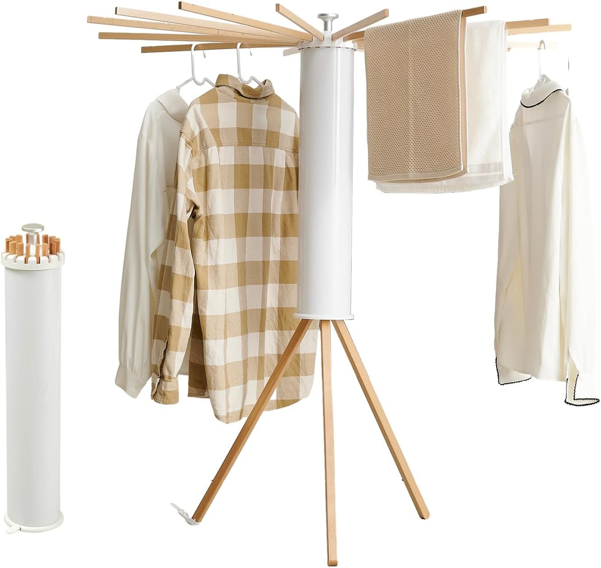 Clothes Drying Rack Tripod,Laundry Hanger Dryer Rack,Portable Drying Rack,Outdoor Clothes