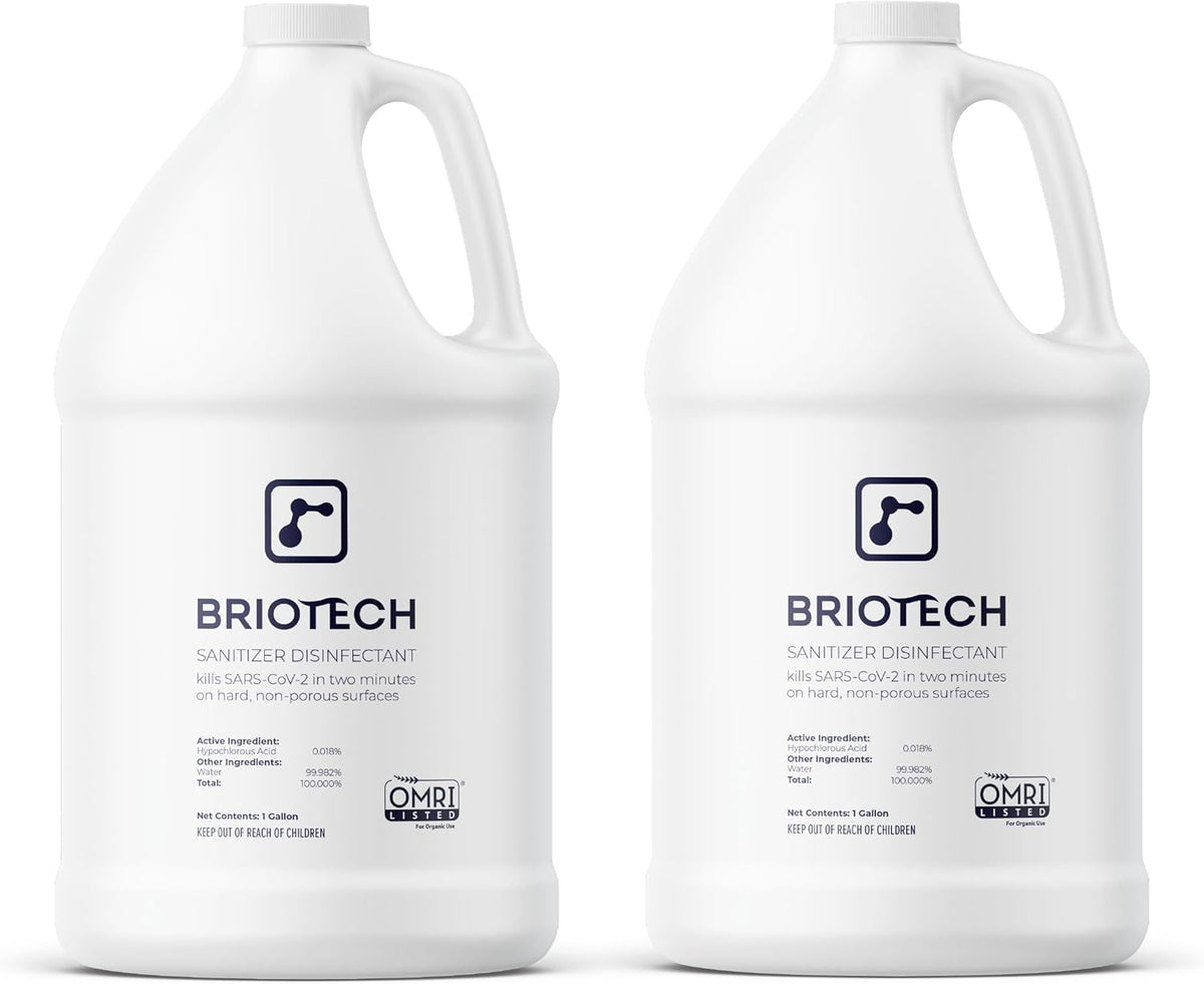 BRIOTECH Sanitizer Disinfectant Hypochlorous, Kill 99.99% of Viruses & Bacteria, Control Mold