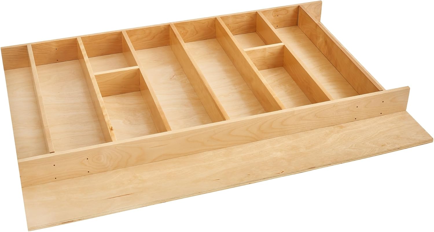 Rev-A-Shelf Trim-to-Fit Silverware Drawer Organizer For Kitchen Utensils, Cutlery Cabinet Storage