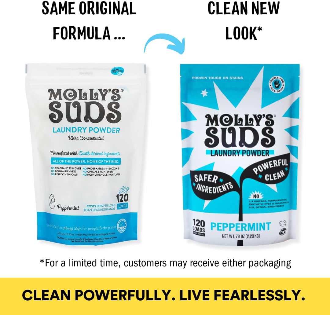 Molly's Suds Original Laundry Detergent Powder | Clean Laundry Detergent Powder for Sensitive Skin